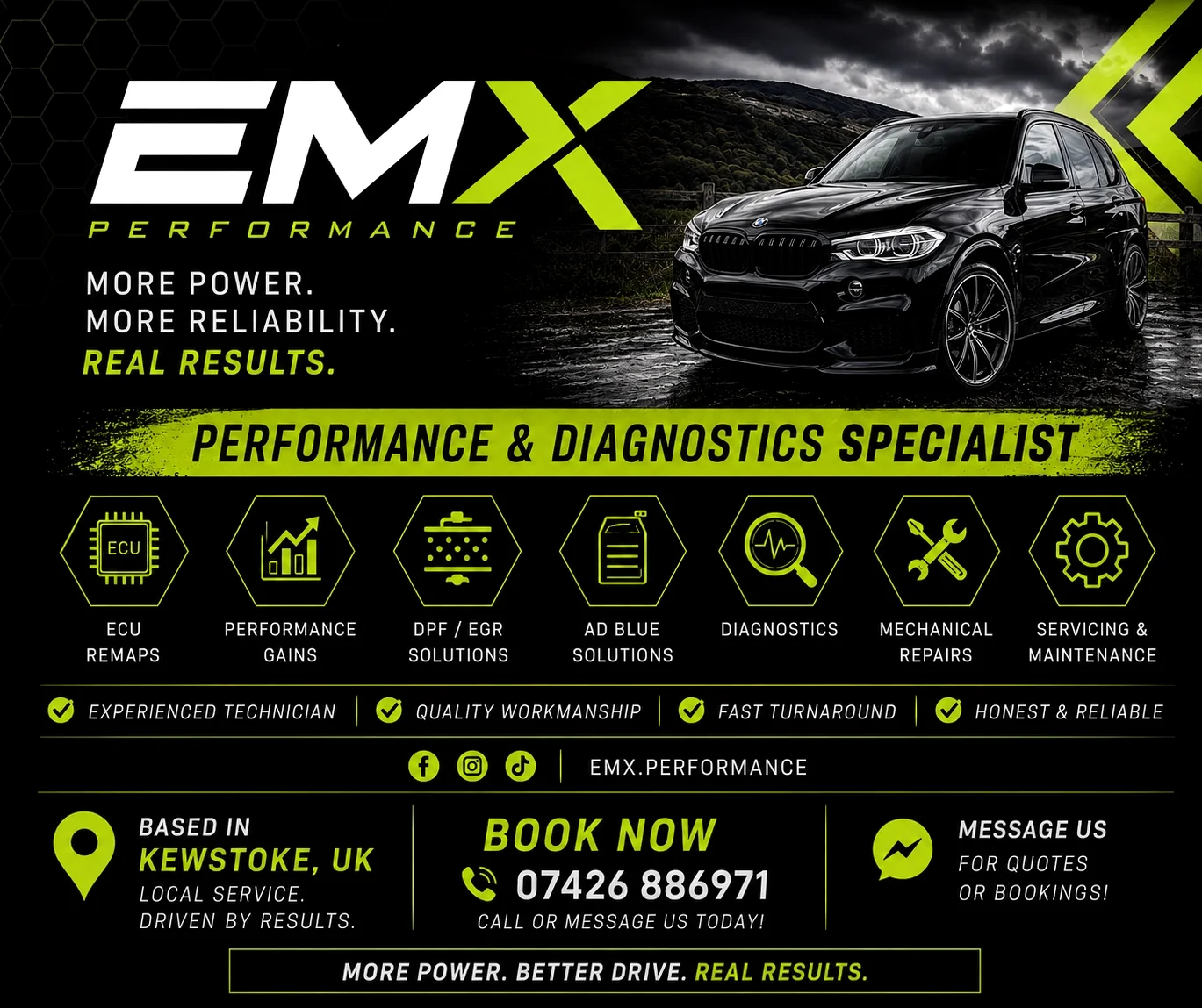 EMX Performance services poster